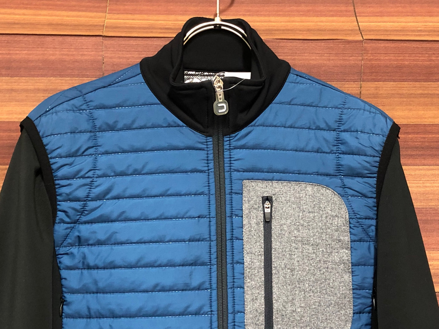 IQ680 ドットアウト DOTOUT 長袖 サイクルジャケット 青 S ダウン