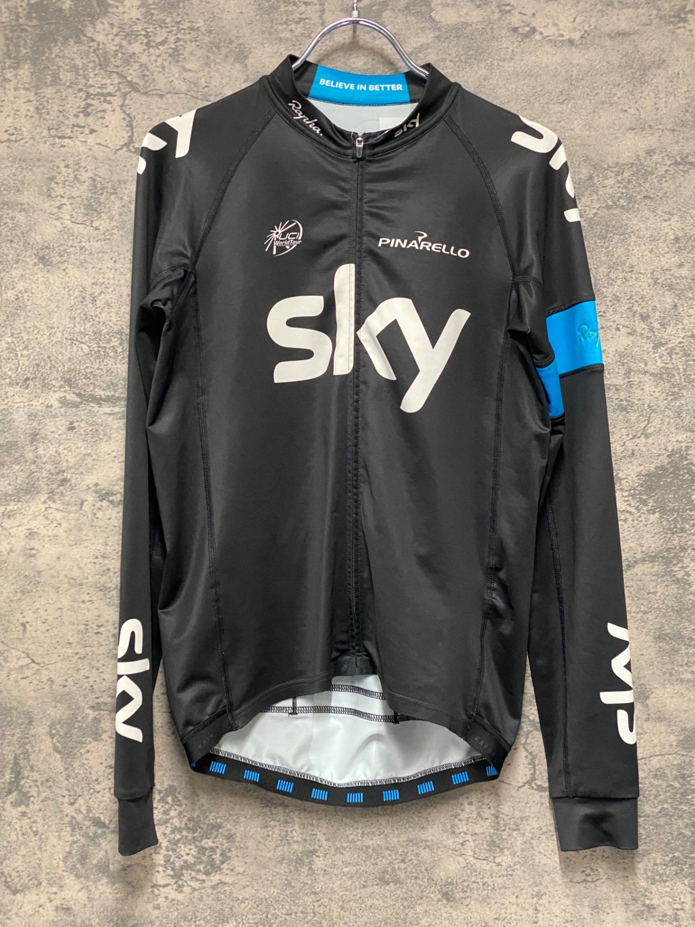 JC819 ラファ Rapha PRO TEAM 長袖 サイクルジャージ 黒 M TEAM sky