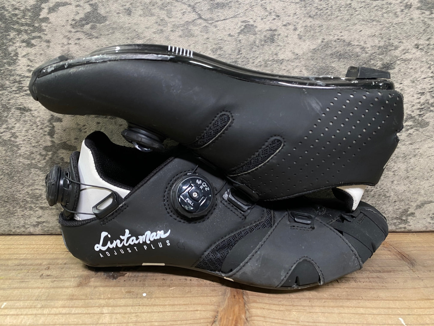 IP326 リンタマン Lintaman アジャストプラス ADJUST PRO PLUS ビンディングシューズ カーボンソール SPD-SL EU40 黒白