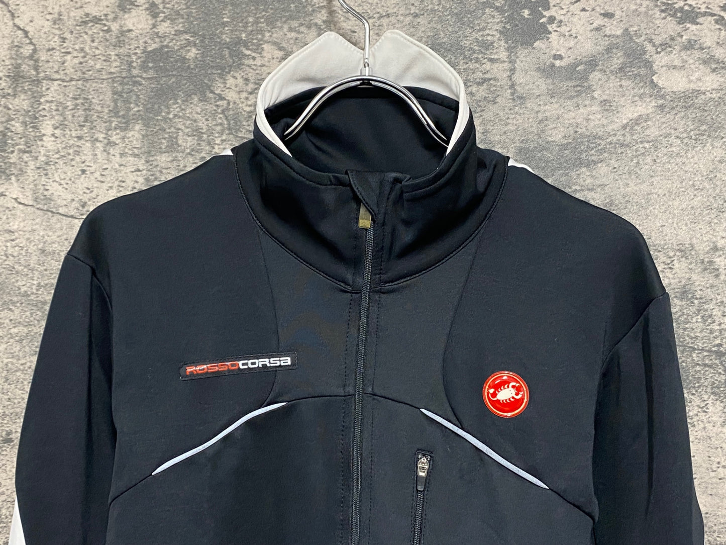 IZ651 カステリ CASTELLI ロッソコルサ ROSSO CORSA 長袖ジャージ 裏起毛 Lサイズ 黒