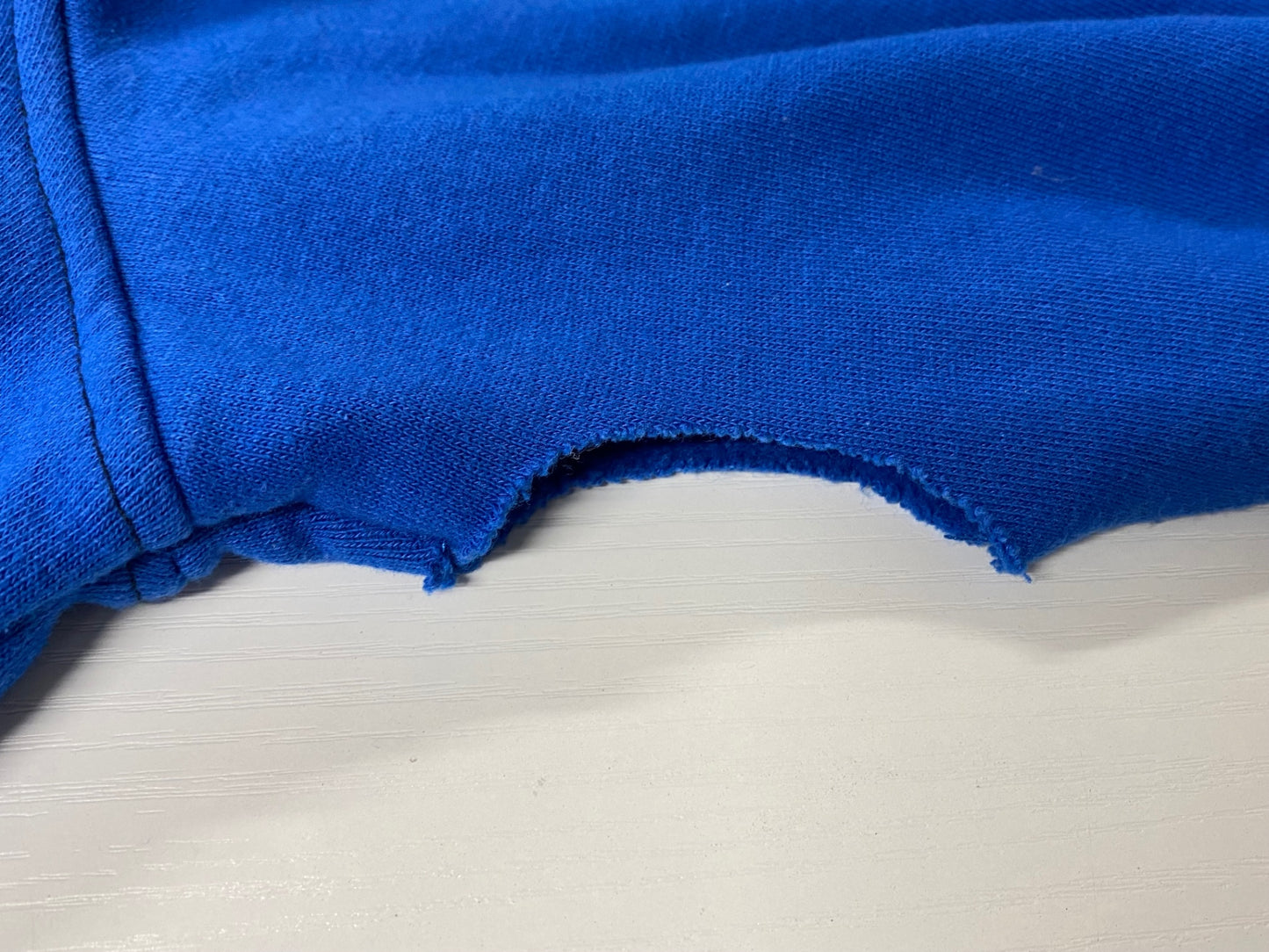 JB386 ケイデンス Cadence 長袖 サイクルジャケット 青 黒 S 裏起毛 ※脇下加工品のためジャンク