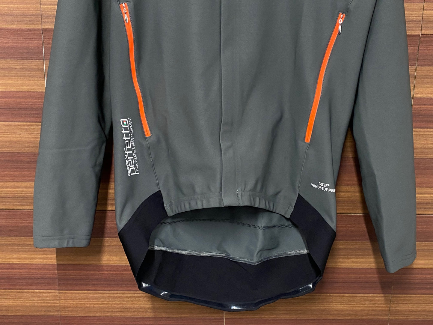 IT365 カステリ CASTELLI ロッソコルサ ROSSO CORSA perfetto 長袖 サイクルジャケット グレー L GORE-TEX INFINIUM