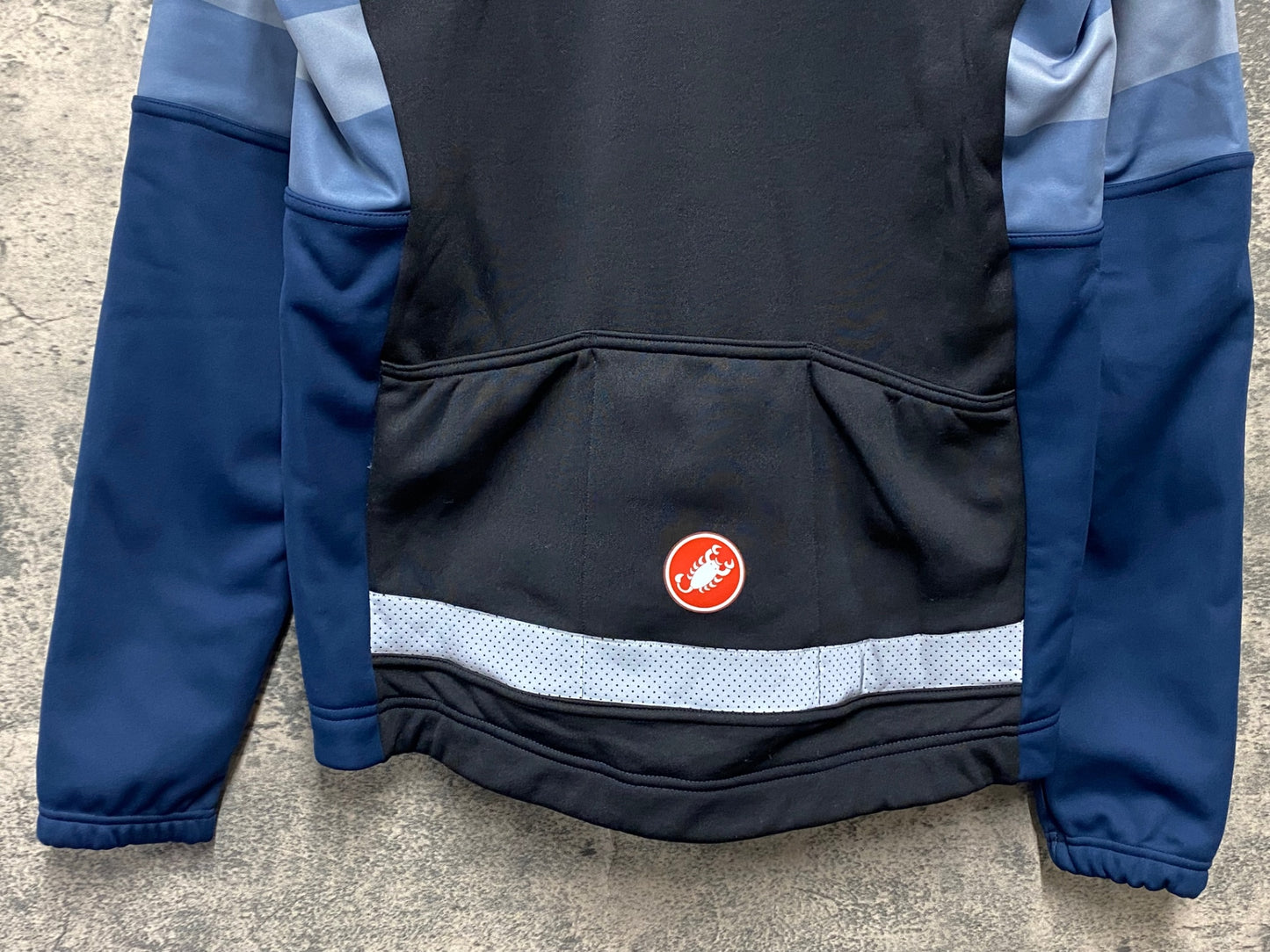 IW803 カステリ CASTELLI 長袖 サイクルジャケット 紺 M 裏起毛 GORE-TEX INFINIUM