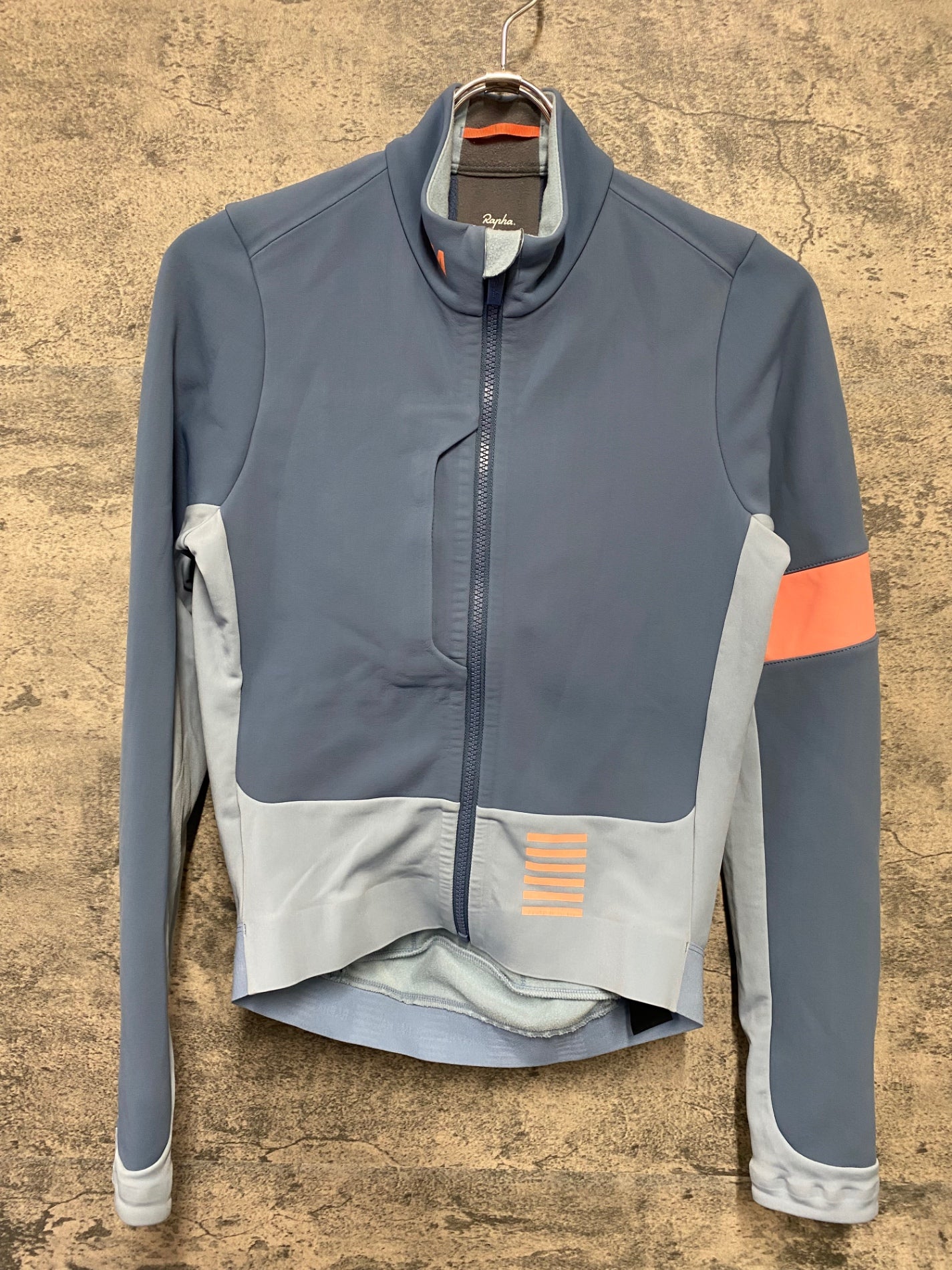 IZ051 ラファ Rapha PRO TEAM WINTER JACKET 長袖 サイクルジャケット ライトブルー S 裏起毛