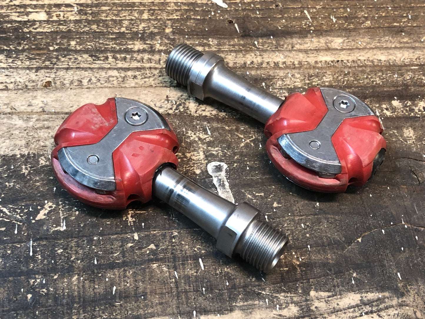 IW650 スピードプレイ SPEEDPLAY ZERO ビンディングペダル ステンレスシャフト 赤