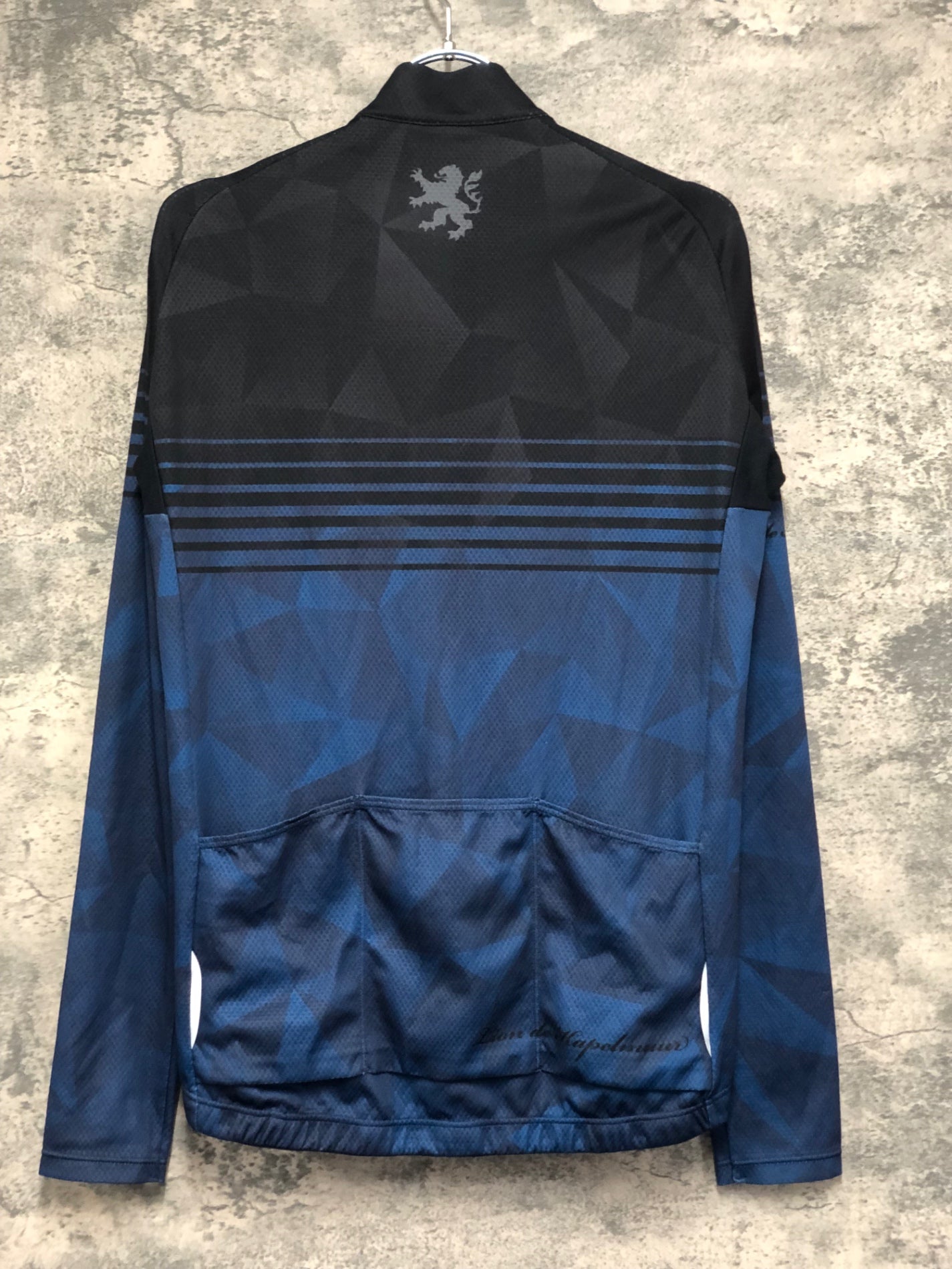 IX160 リオンドカペルミュール Lion de KAPELMUUR 長袖 サイクルジャージ 黒 紺 L