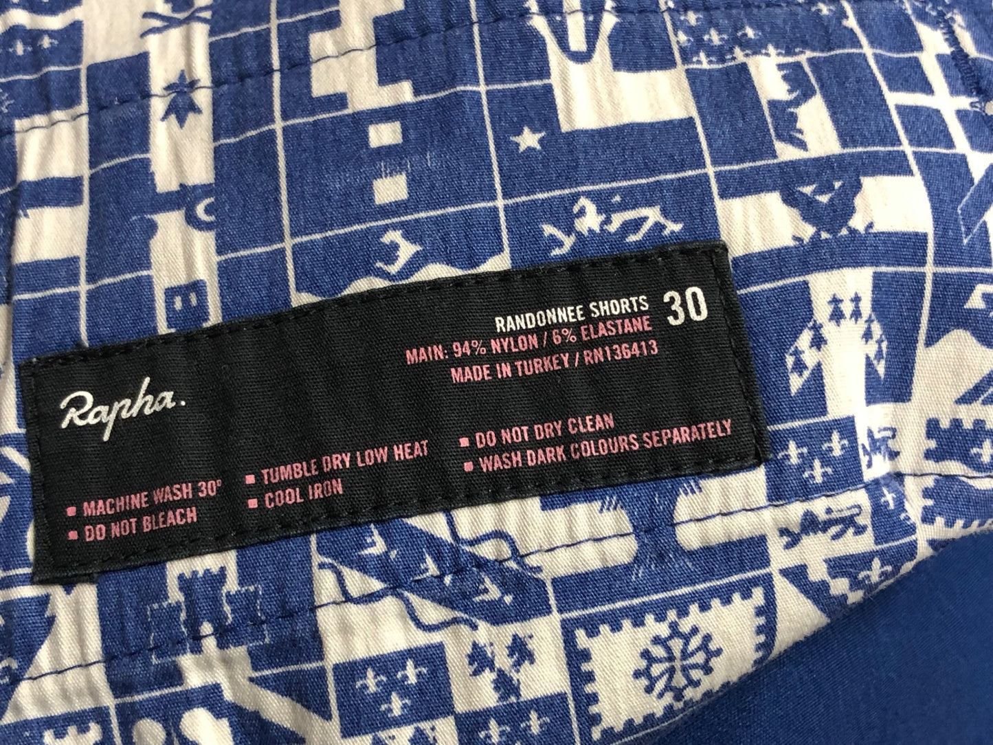 IK483 ラファ Rapha RANDONNEE SHORTS サイクルパンツ 青 30 膝丈