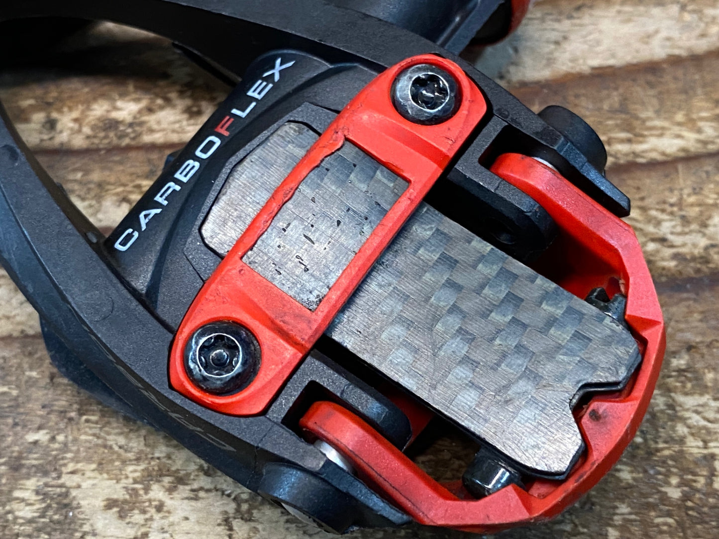JA307 タイム TIME CARBO FLEX ビンディングペダル 黒 赤 チタンシャフト