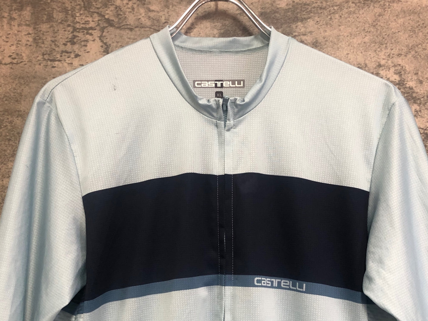 IW586 カステリ casteli 半袖サイクルジャージ ライトブルー XL