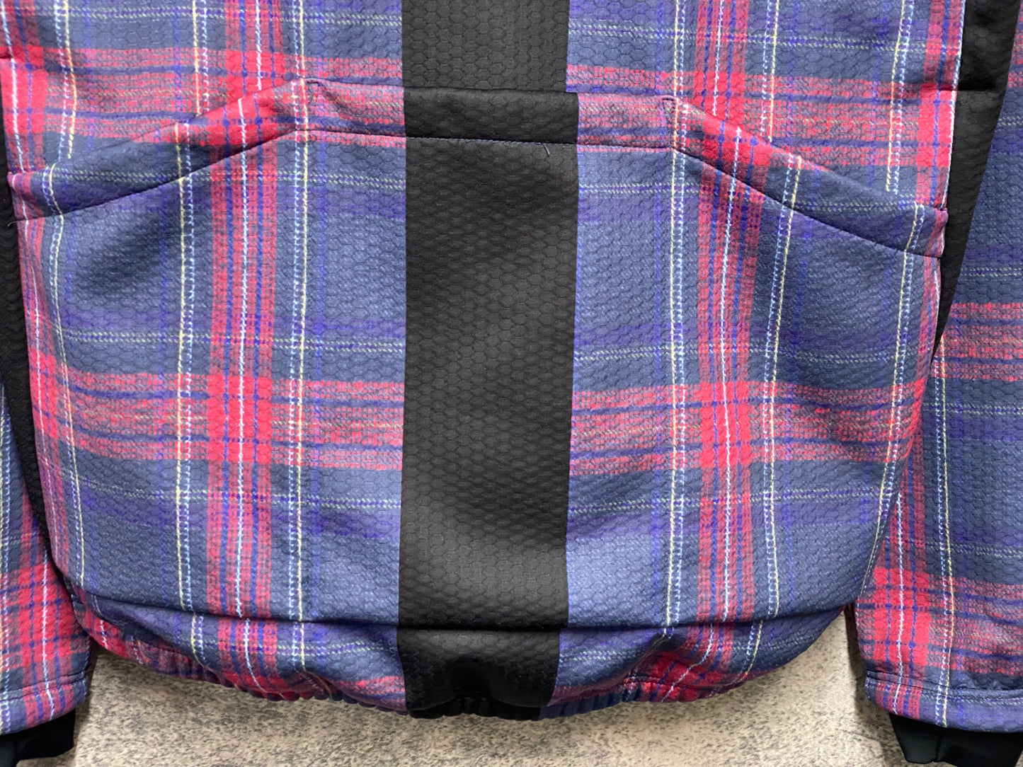 IZ853 リオンドカペルミュール Lion de KAPELMUUR 長袖 サイクルジャケット XL 裏起毛 チェック 黒