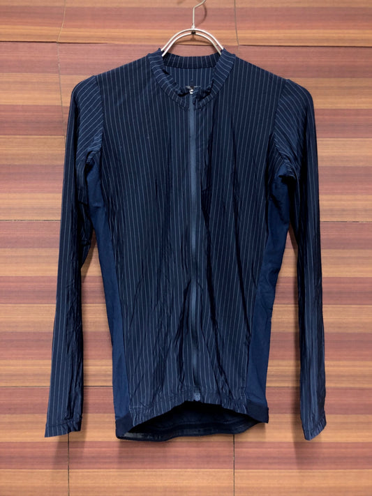 IN224 ヴァーテクスロンドン VERTEX LONDON 長袖 サイクルジャージ 紺 S