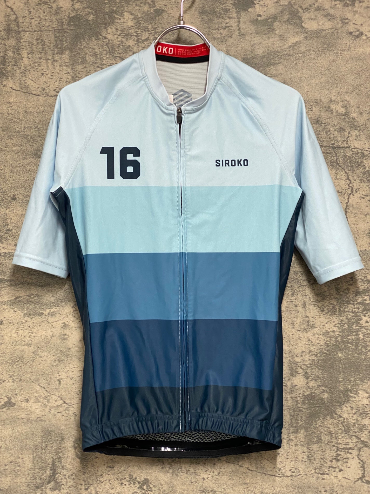 JB362 シロコ SIROKO 半袖 サイクルジャージ 水色 紺 S