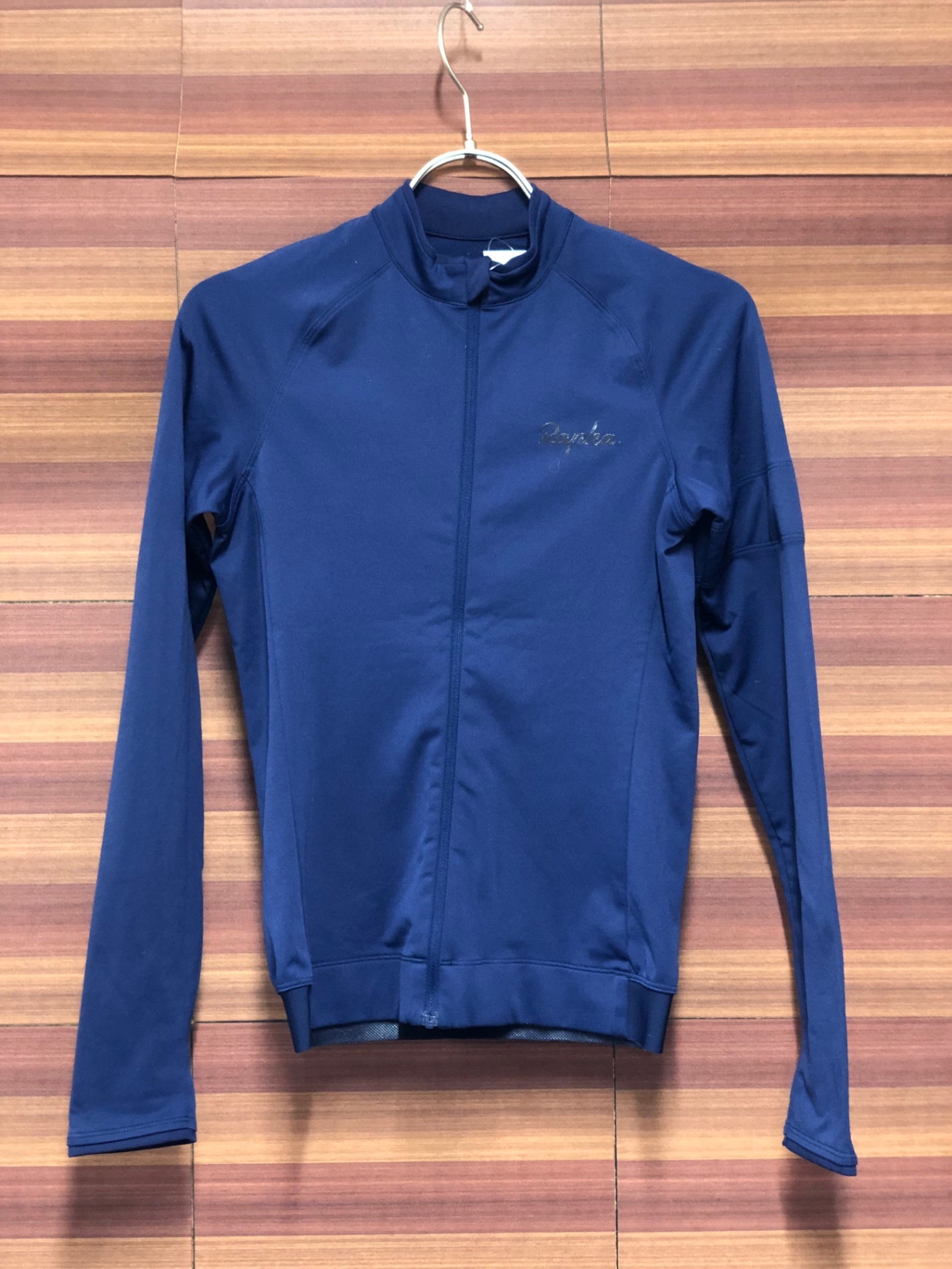 IR210 ラファ Rapha WOMEN'S LONG SLEEVE JERSEY 長袖サイクルジャージ 紺 XXS 裏起毛
