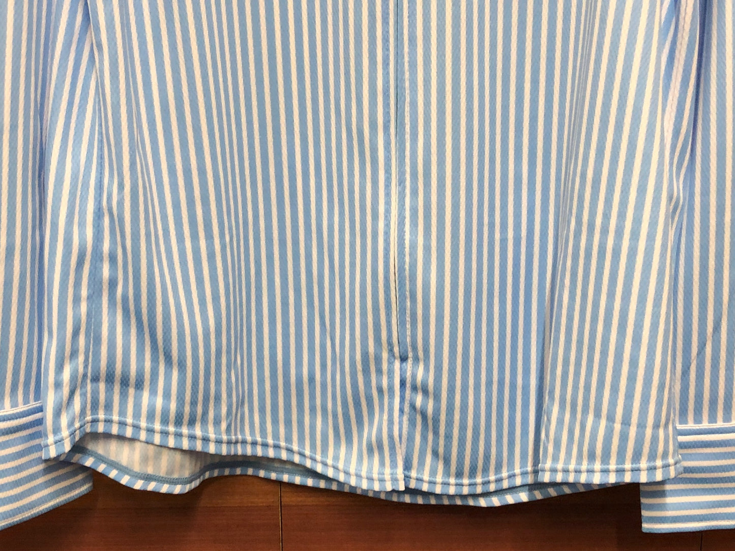 IN976 リオンドカペルミュール Lion de KAPELMUUR 長袖 シャツジャージ ロンドンストライプ L 青※未使用