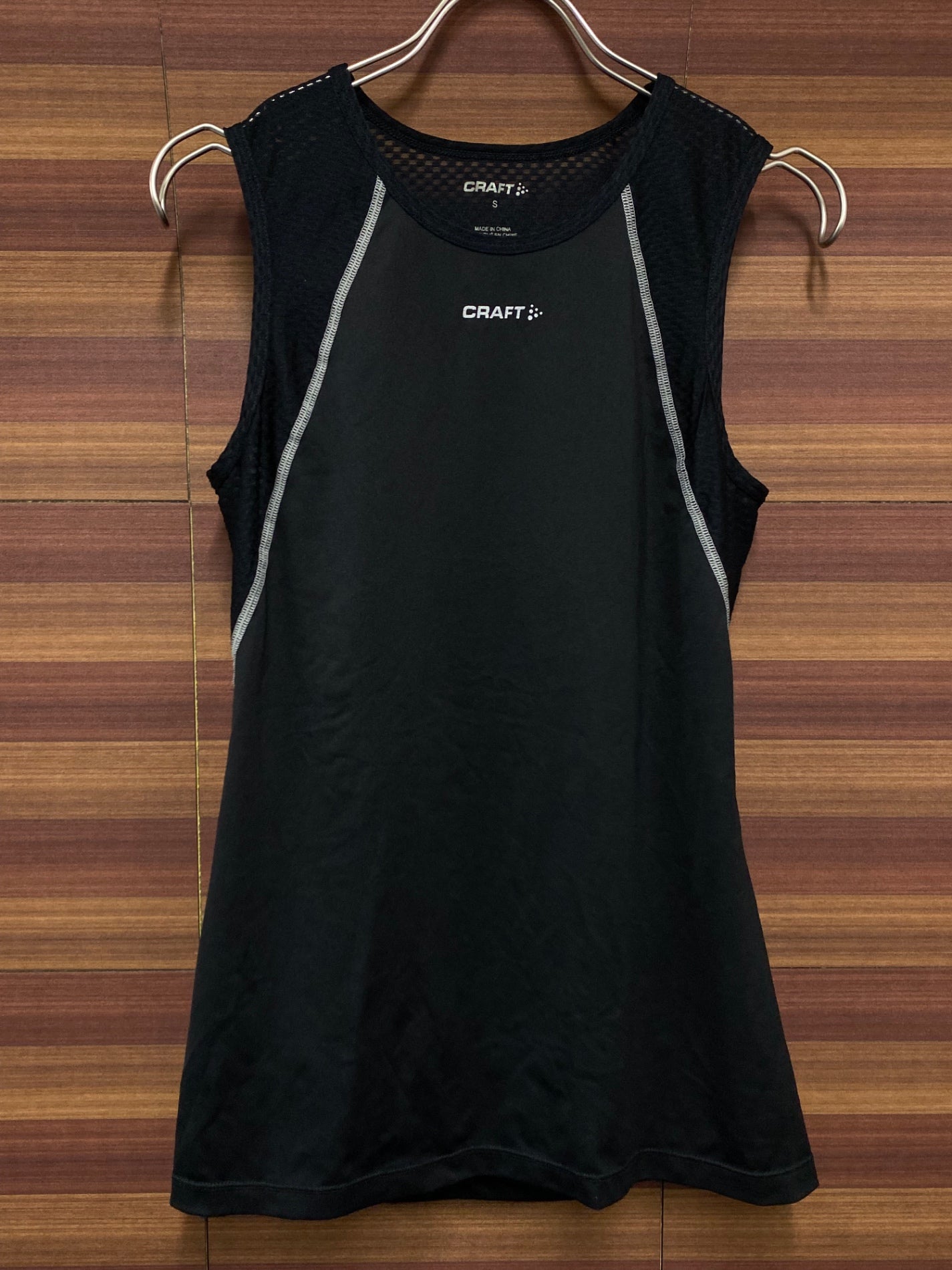 IN087 クラフト CRAFT ノースリーブベースレイヤー 黒 S