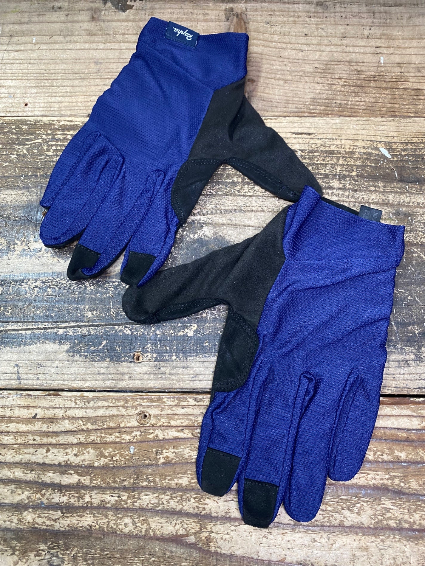 JB099 ラファ Rapha EXPLORE GLOVES 長指 グローブ 紺 黒 L