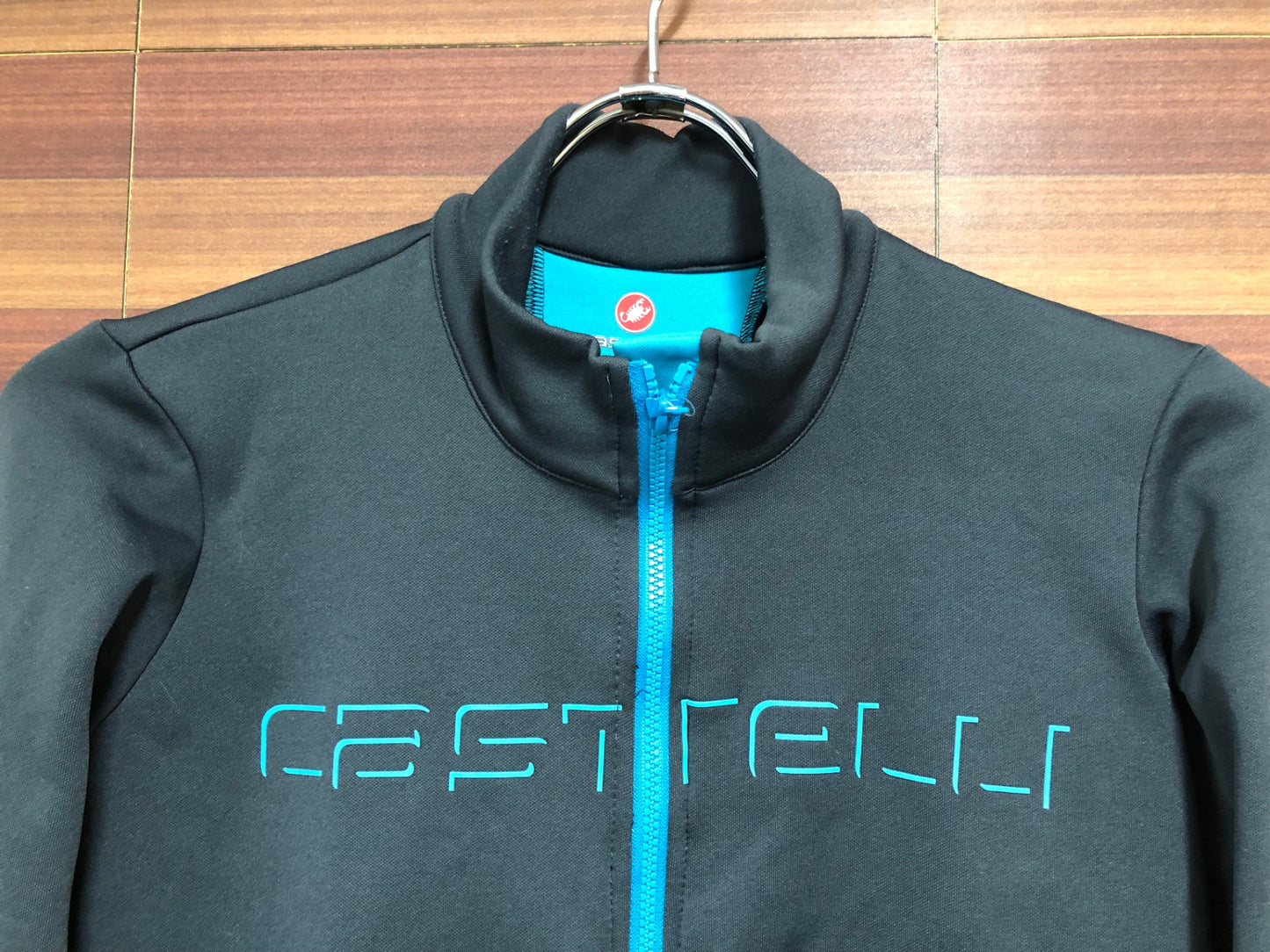 HV282 カステリ CASTELLI 長袖 サイクルジャケット グレー S 裏起毛 ※スレ