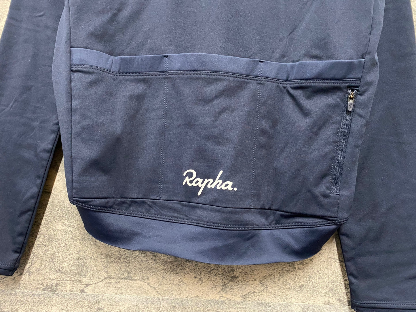 JB038 ラファ Rapha CORE LONG SLEEVE JERSEY 長袖 サイクルジャージ 紺 L 裏起毛