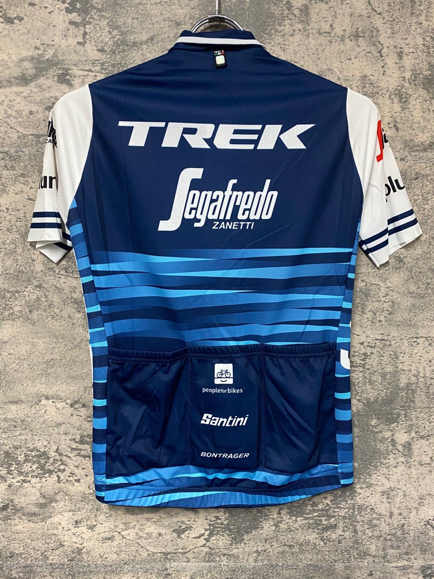 IZ148 サンティーニ Santini 半袖 サイクルジャージ 紺 白 S TREK Segafred