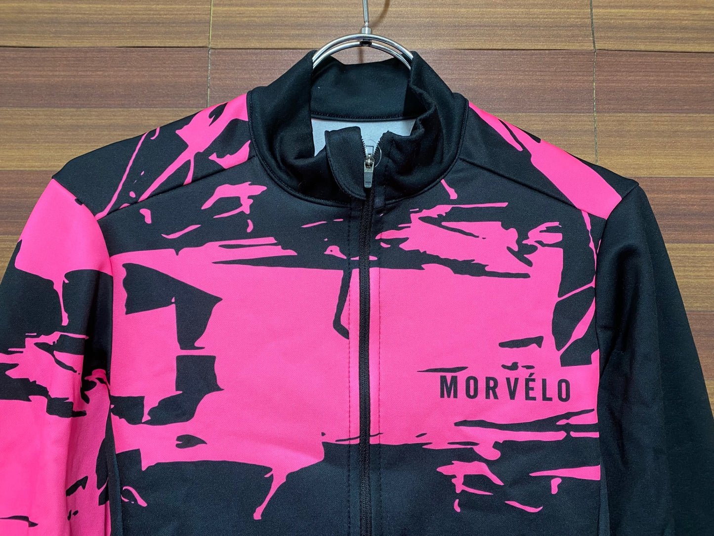 IN226 モルベロ MORVELO 長袖 サイクルジャージ 黒 ピンク S 裏起毛