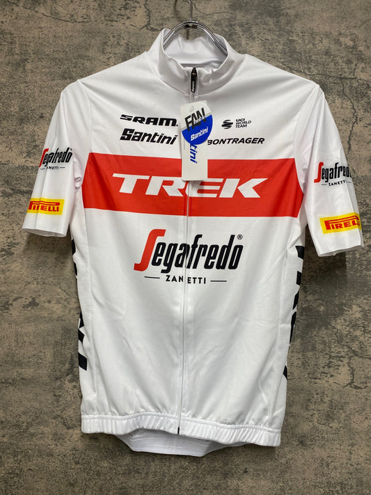 JD137 サンティーニ Santini 半袖サイクルジャージ 白 M TREK Segafredo 2022