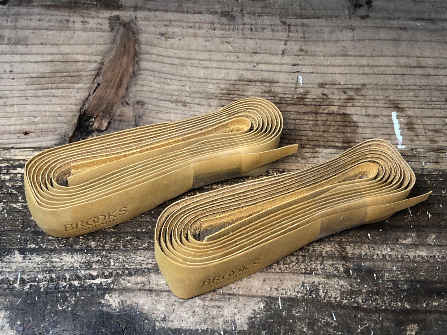 IO829 ブルックス BROOKS 皮 バーテープ マスタード 未使用