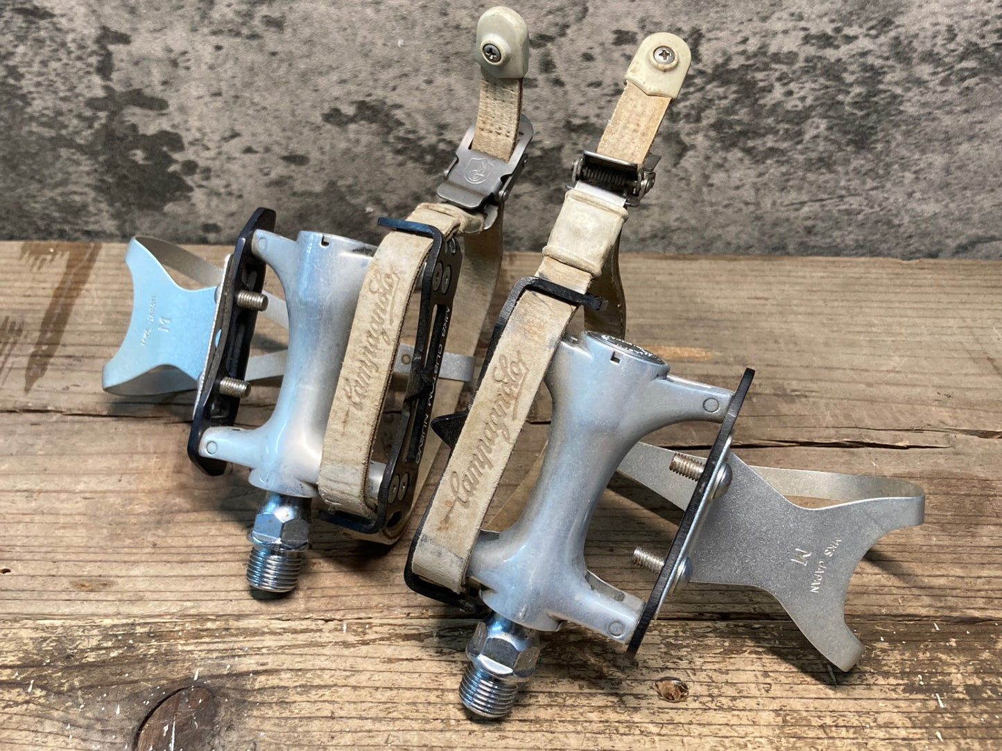 IN674 三ヶ島 MKS CUSTOM NUEVO NJS ペダル アルミトークリップ ストラップ セット