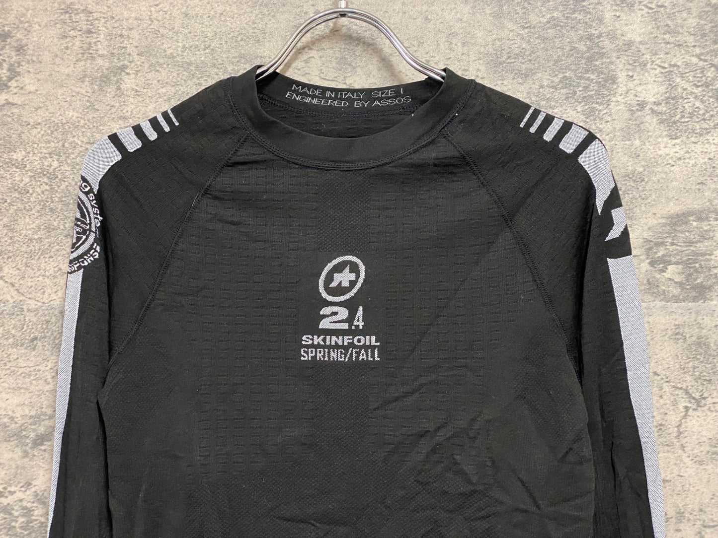 JB296 アソス assos SKINFOIL 2.4 長袖 ベースレイヤー 黒 SIZE1 SPRING/FALL