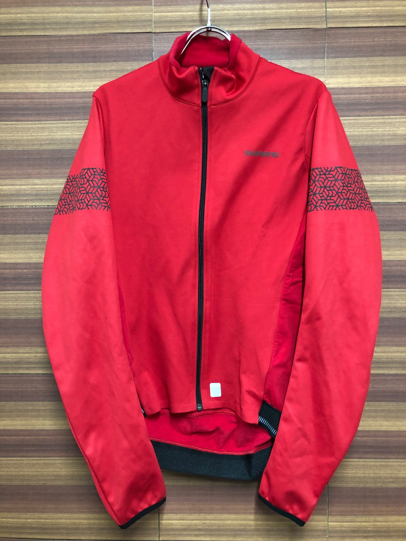 IP106 シマノ SHIMANO 長袖 サイクルジャージ 赤 L 裏起毛