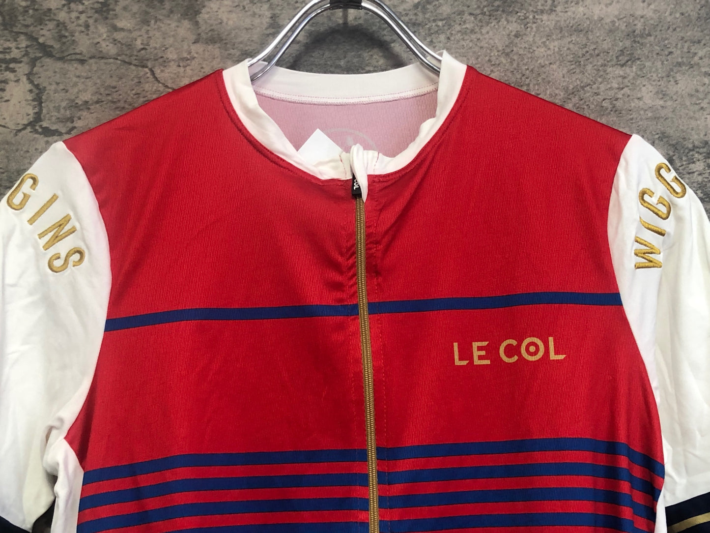 IX168 ルコル LE COL 半袖 サイクルジャージ 赤 白 M WIGGINS