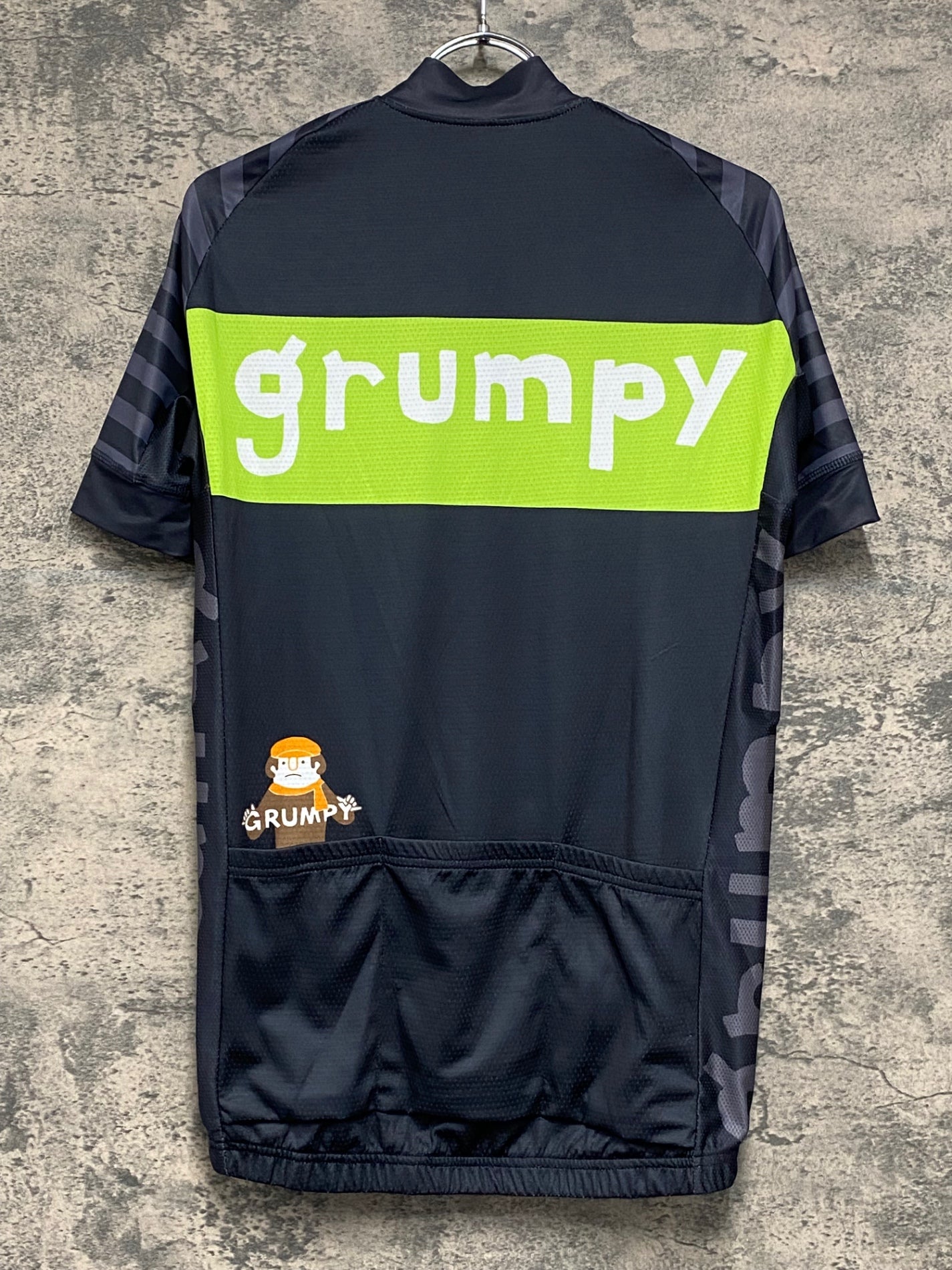 JB545 グランピー grumpy 半袖 サイクルジャージ グレー 緑 L