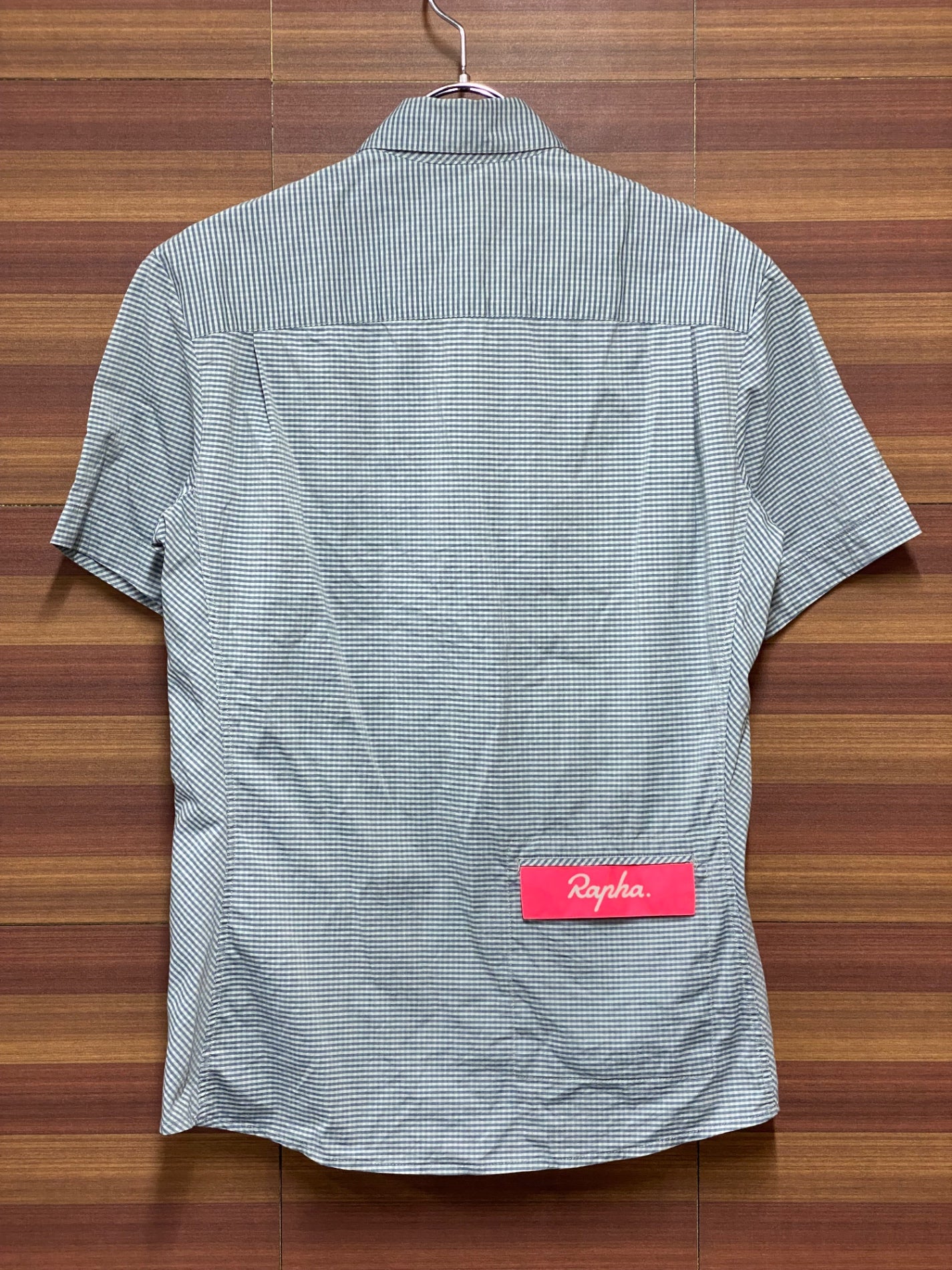 II627 ラファ Rapha SHORT SLEEVE SHIRT 半袖 Yシャツ 白 青 S