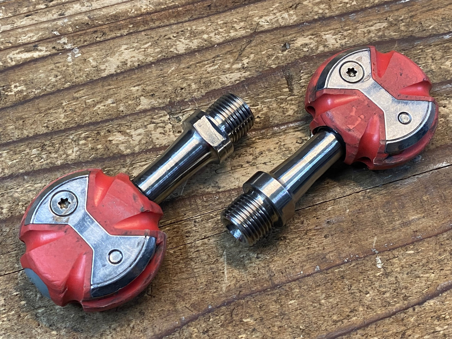 IS577 スピードプレイ Speedplay ZERO ビンディングペダル 赤 ステンレスシャフト