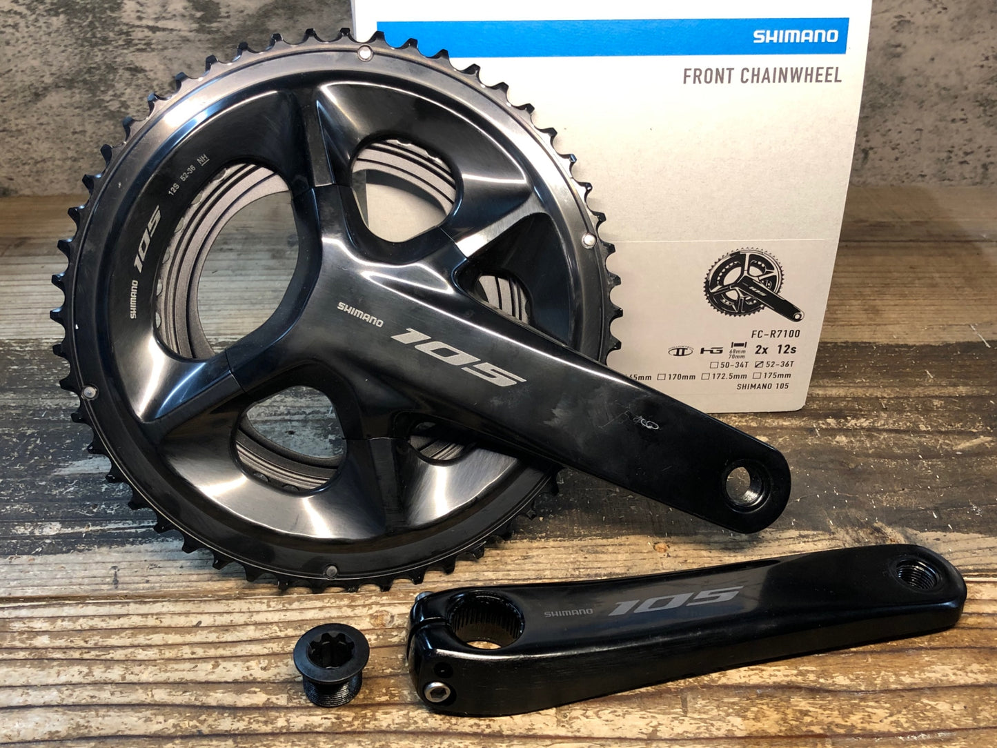 JB798 シマノ SHIMANO 105 FC-R7100 クランクセット 160mm 52/36T