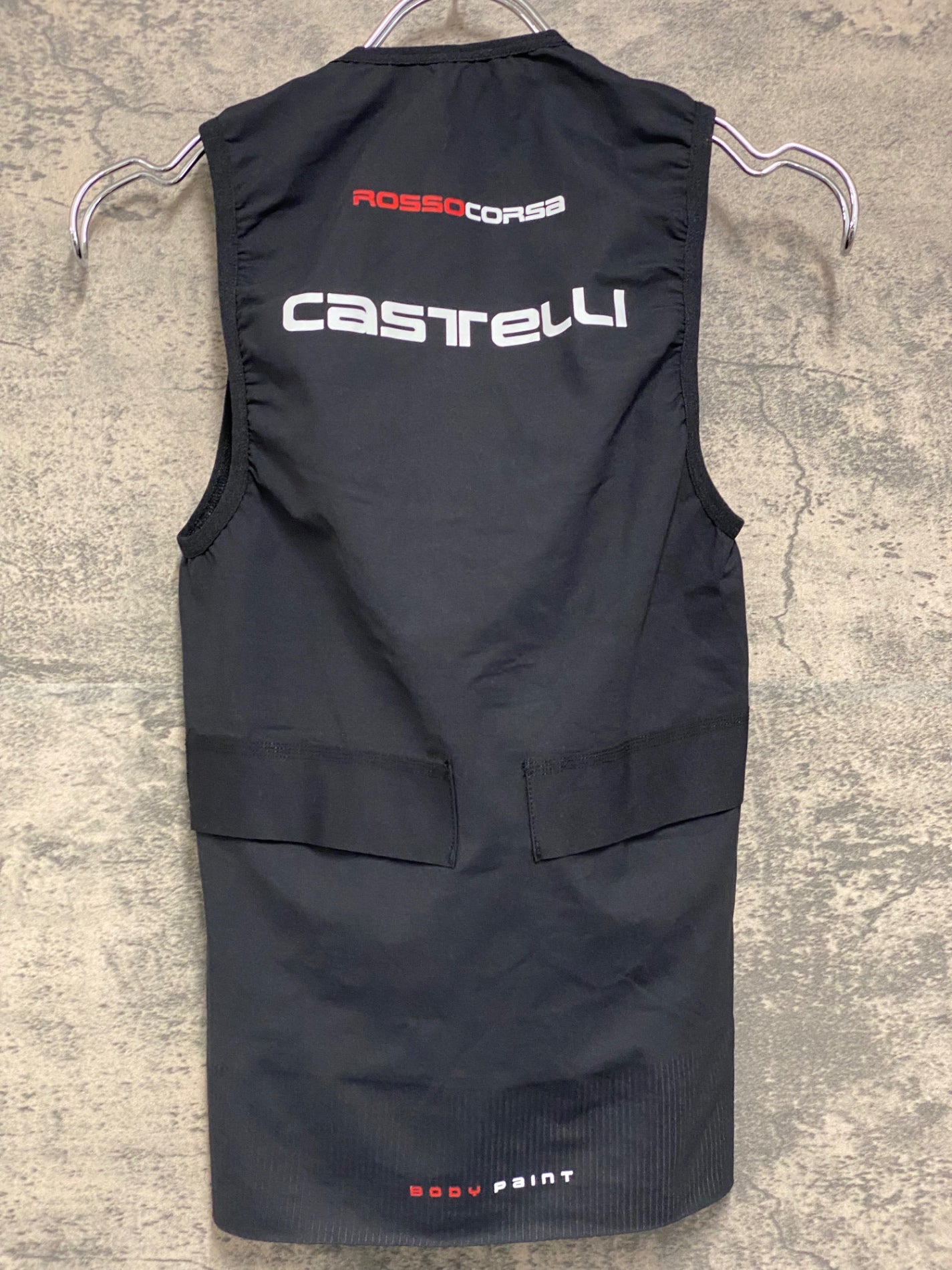 IZ468 カステリ CASTELLI ROSSOCORSA BODY PAINT ジレ サイクルベスト 黒 S