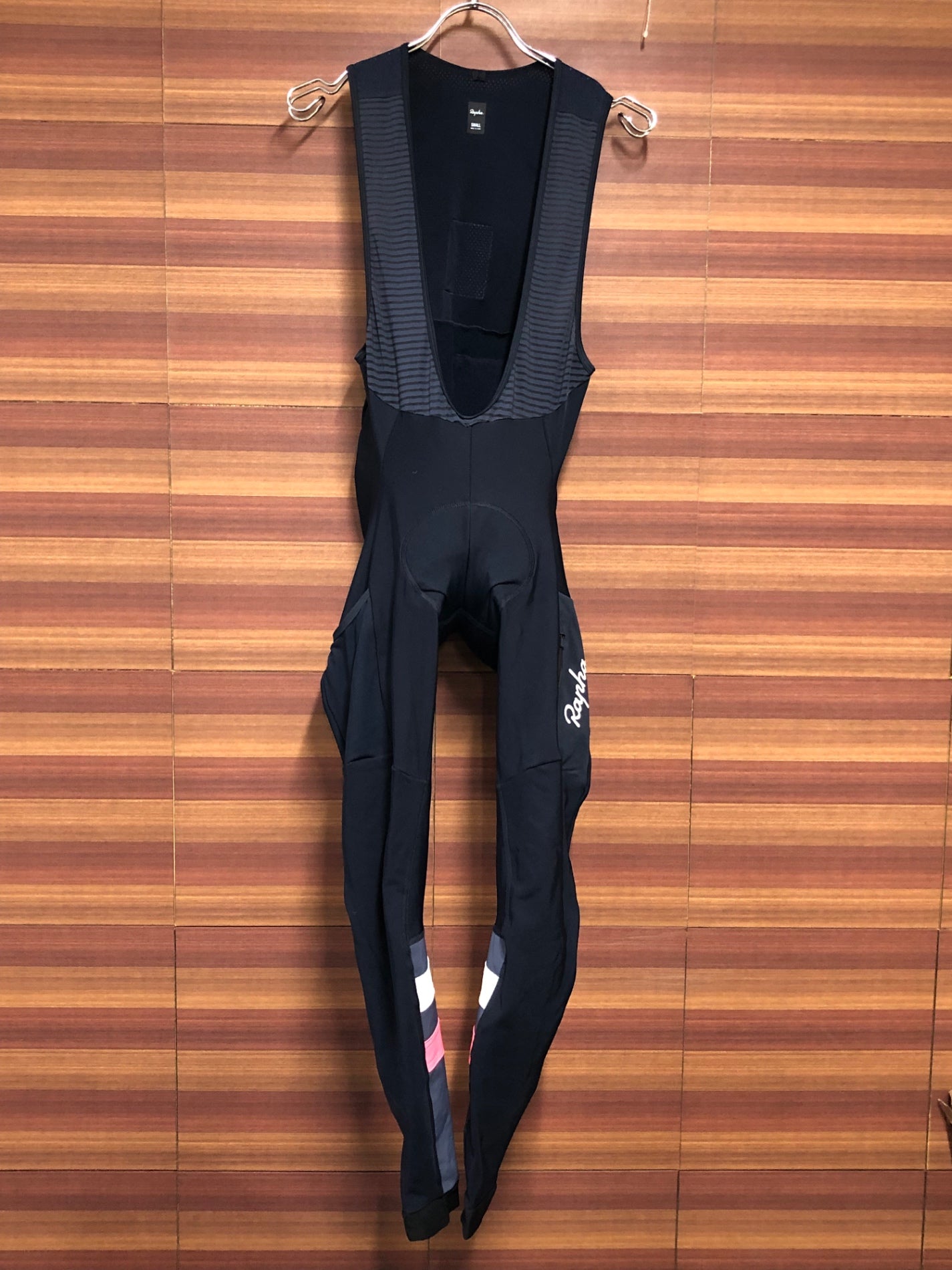 IK545 ラファ Rapha CARGO WINTER TIGHTS WITH PAD ビブタイツ 紺 S 裏起毛