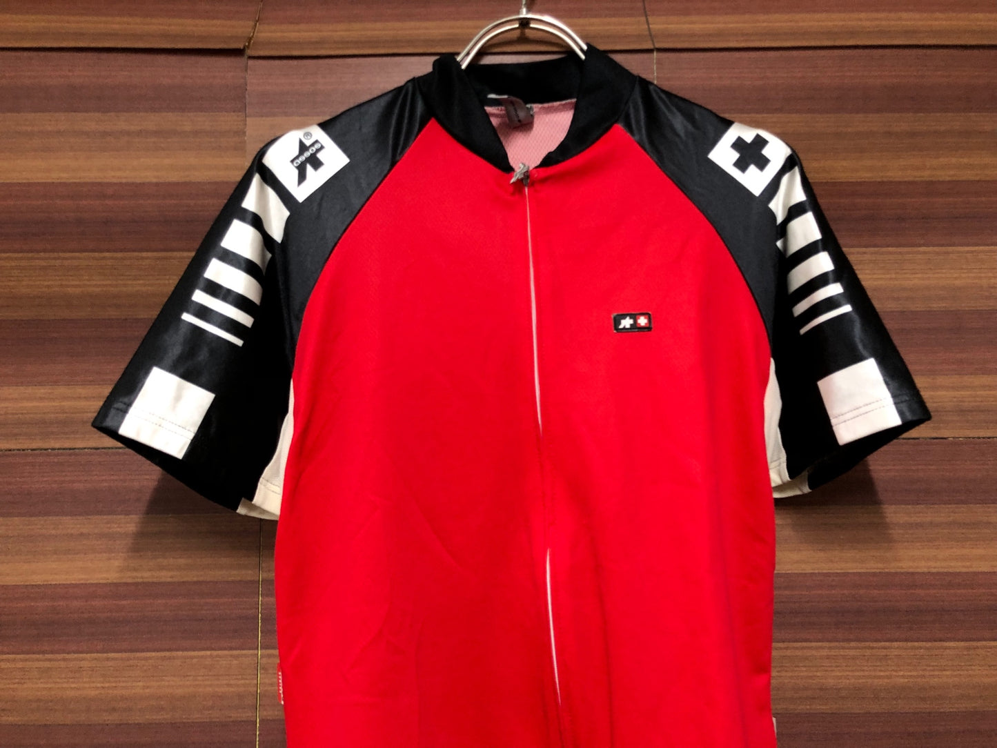 IU911 アソス assos 半袖 サイクルジャージ 赤 M 黄ばみ