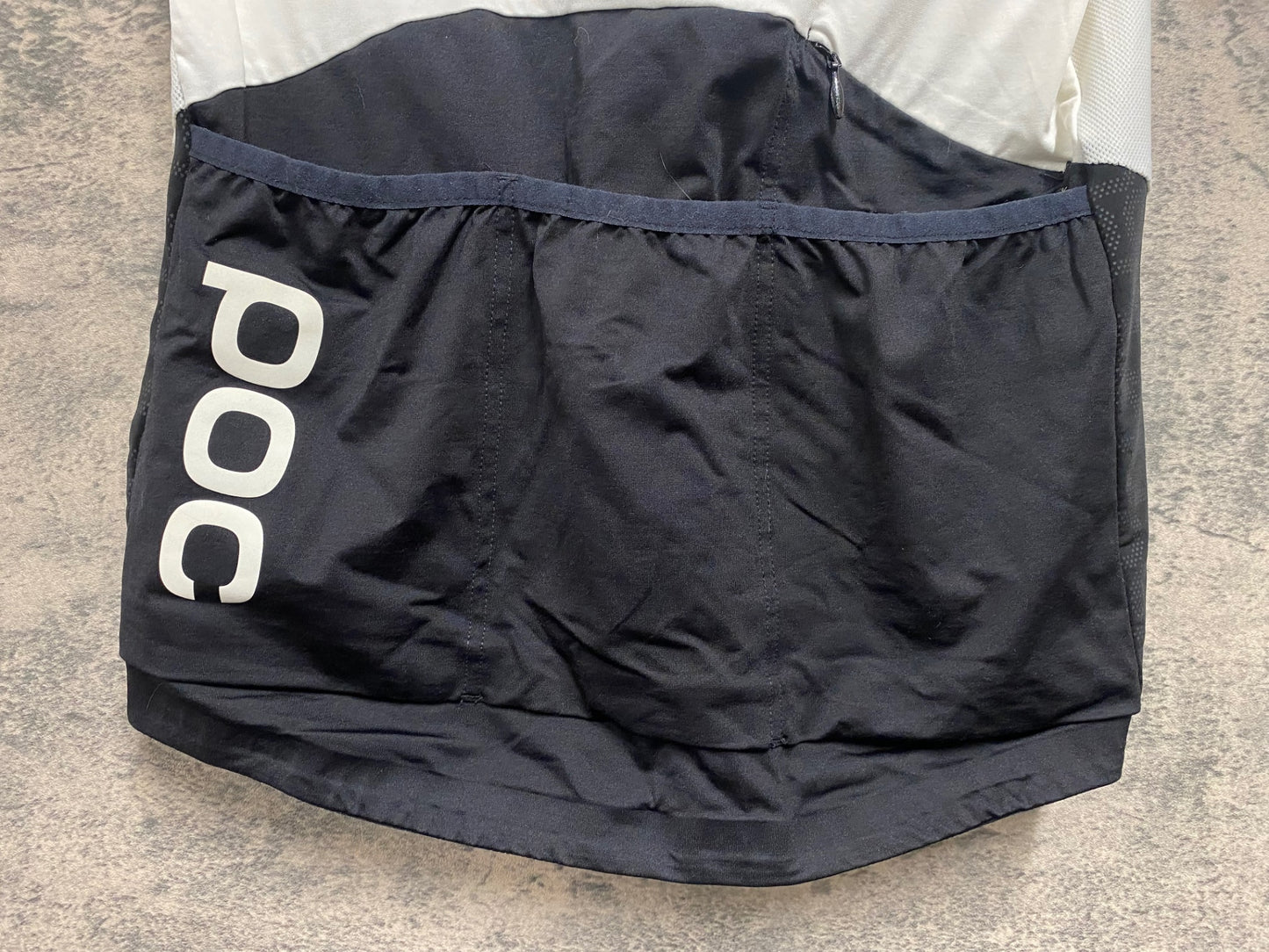 JD143 ポック POC 半袖サイクルジャージ 白黒 S