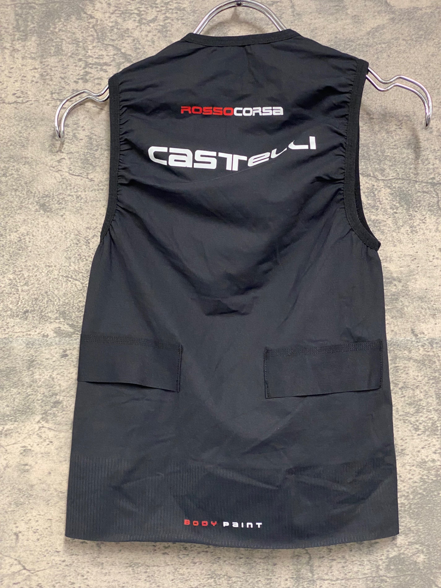 IZ466 カステリ CASTELLI ROSSOCORSA BODY PAINT ジレ サイクルベスト 黒 S