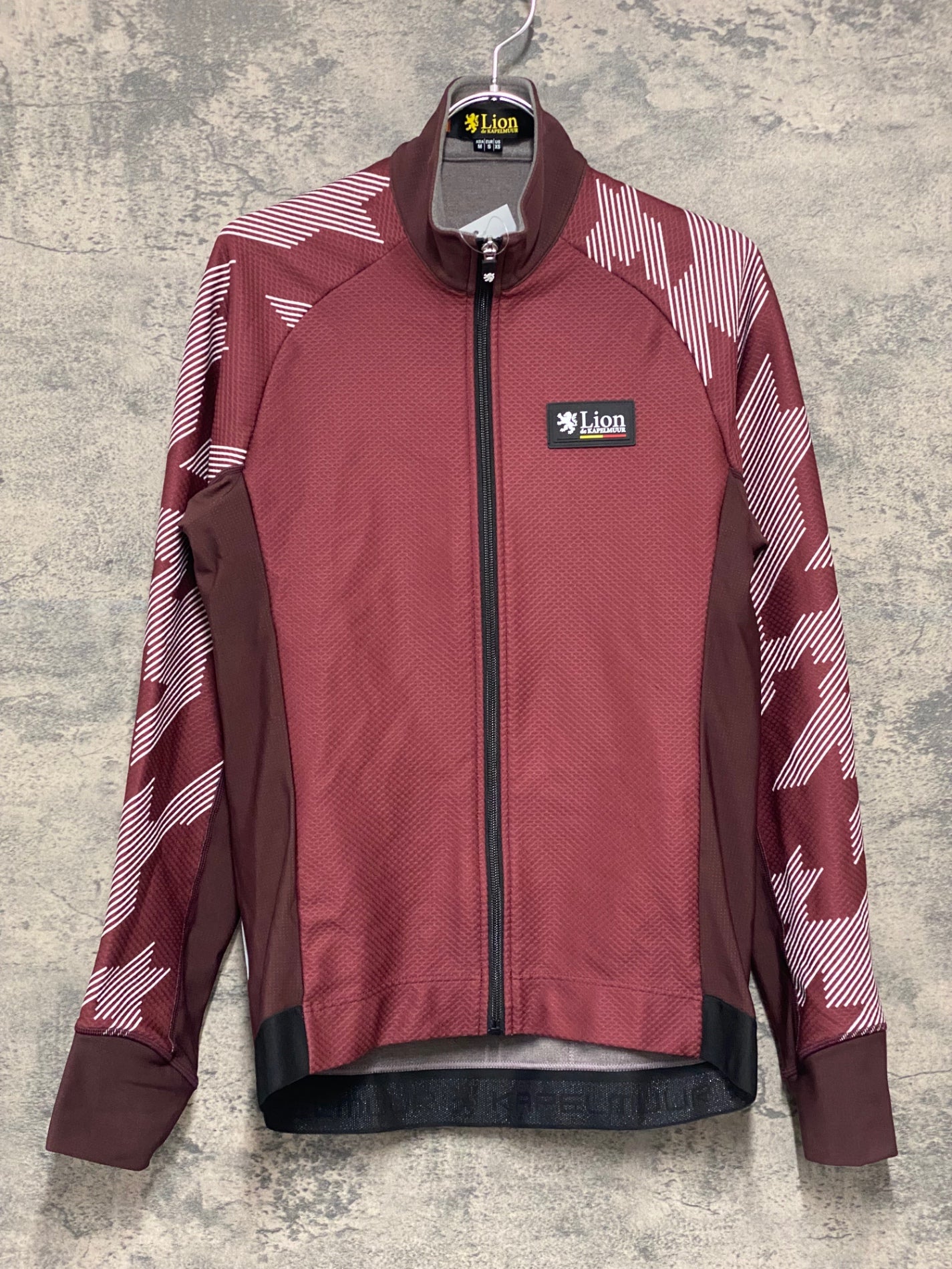 IZ770 リオンドカペルミュール Lion de KAPELMUUR 長袖 サイクルジャケット バーガンディ M 裏起毛