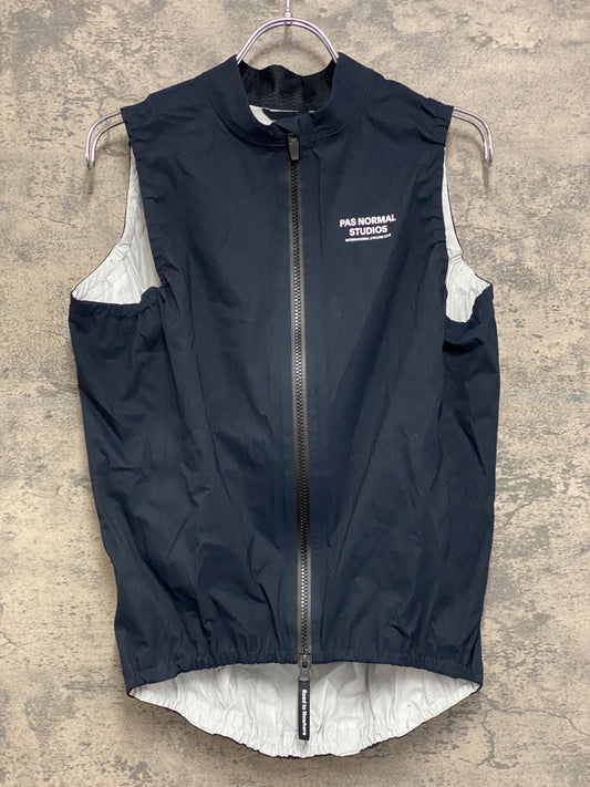 IY502 パスノーマルスタジオ PAS NORMAL STUDIOS メカニズム レイン ジレ Mechanism Rain Gilet サイクルベスト M 黒