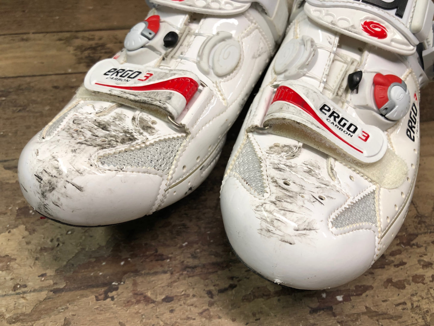 IK146 シディ SIDI エルゴ ERGO3 ビンディングシューズ 白 EU40 スピードプレイ専用