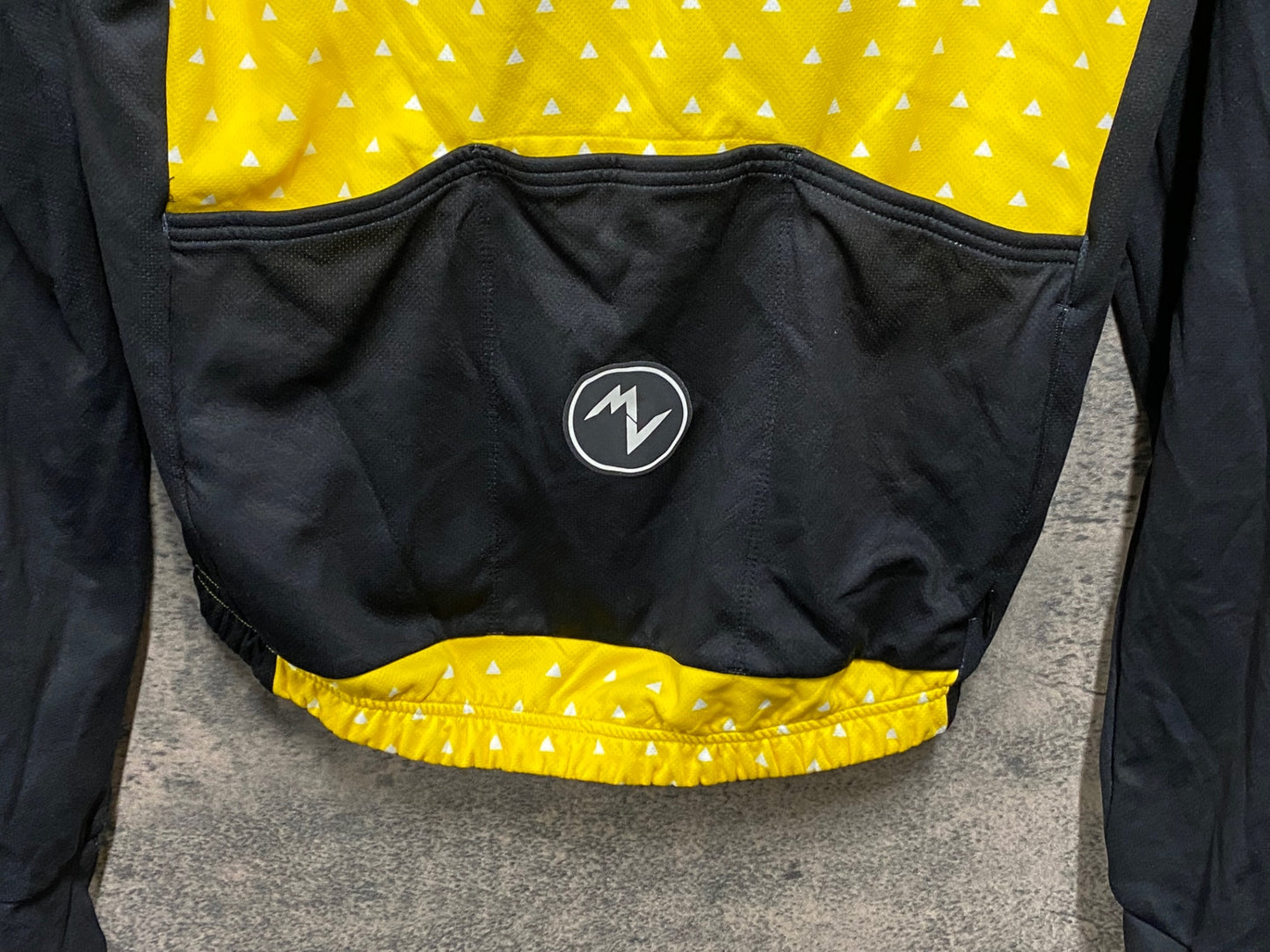 JB584 モルベロ MORVELO 長袖 サイクルジャージ 黄 黒 S 裏起毛