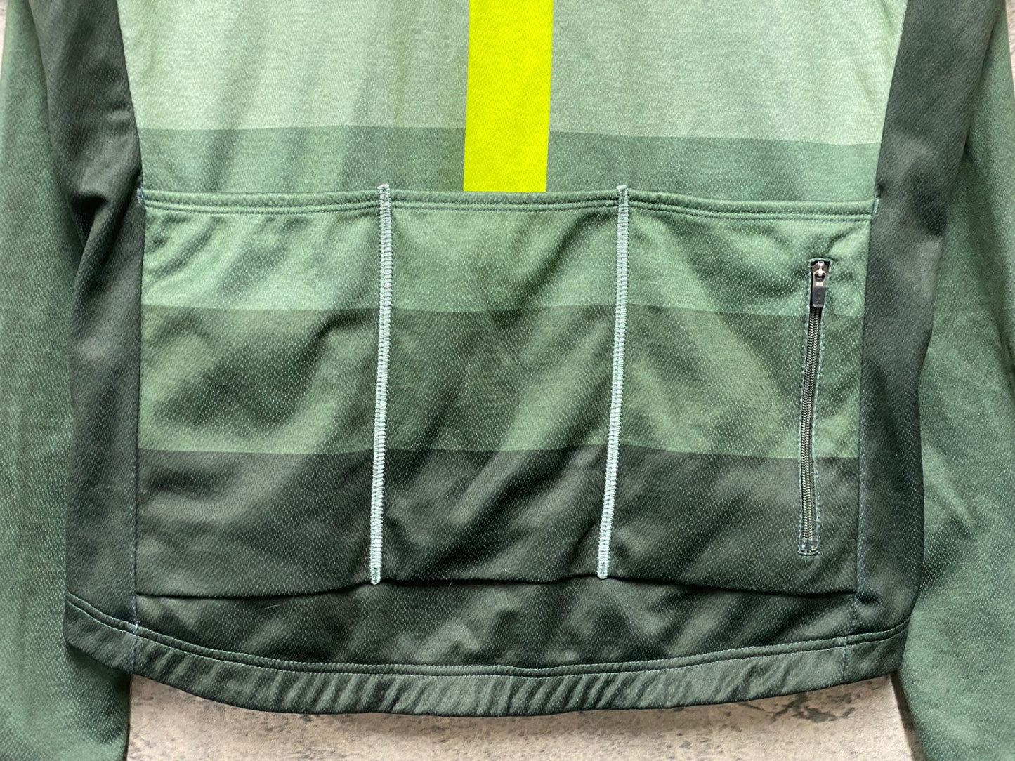 JA539 dhb 長袖 サイクルジャージ 緑 S 裏起毛