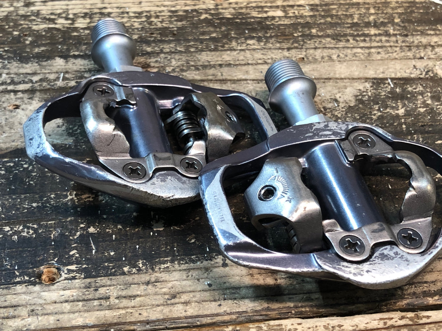 IO222 シマノ SHIMANO PD-A600 ビンディングペダル 削れ大