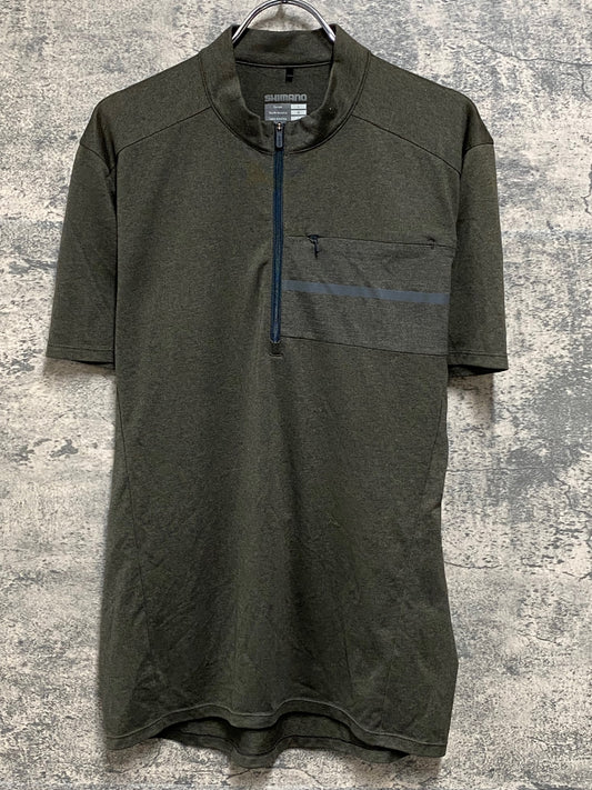 JC107 シマノ SHIMANO 半袖 サイクルジャージ グレー XL
