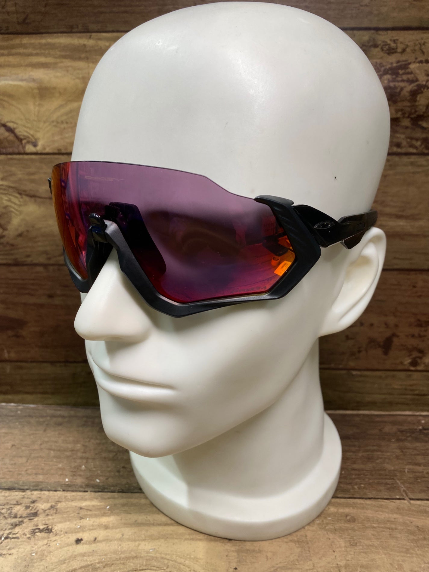 II873 オークリー OAKLEY フライトジャケット FLIGHT JAKCET 黒 レンズ傷