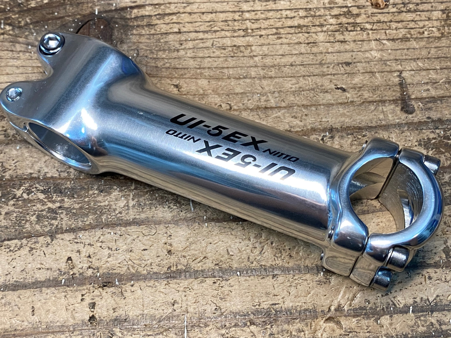 JB522 日東 NITTO UI-5EX アルミ ステム シルバー 110mm Φ26.0 OS/Φ25.4