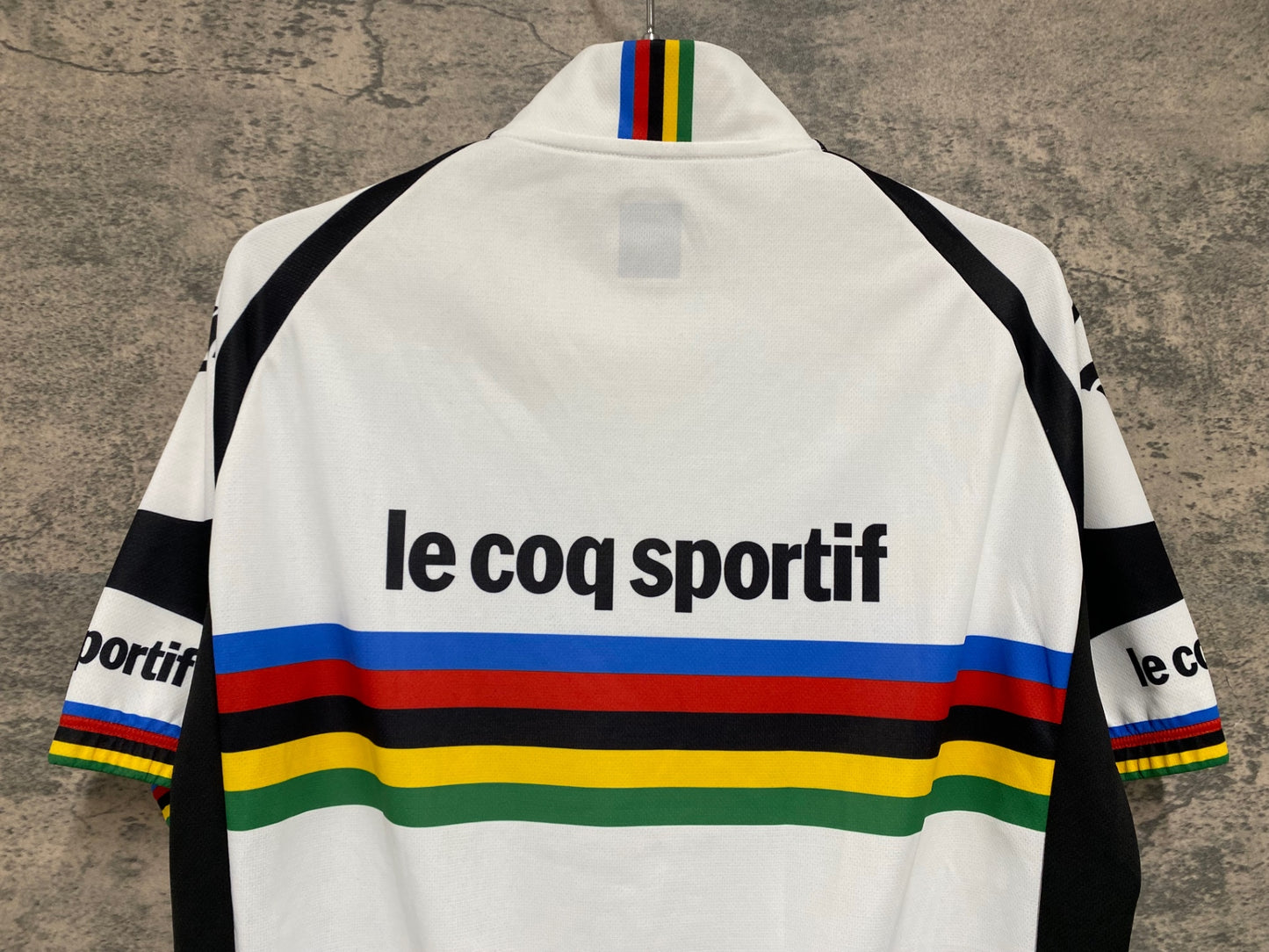 IW808 ルコックスポルティフ le coq sportif 半袖 サイクルジャージ 白 黒 L
