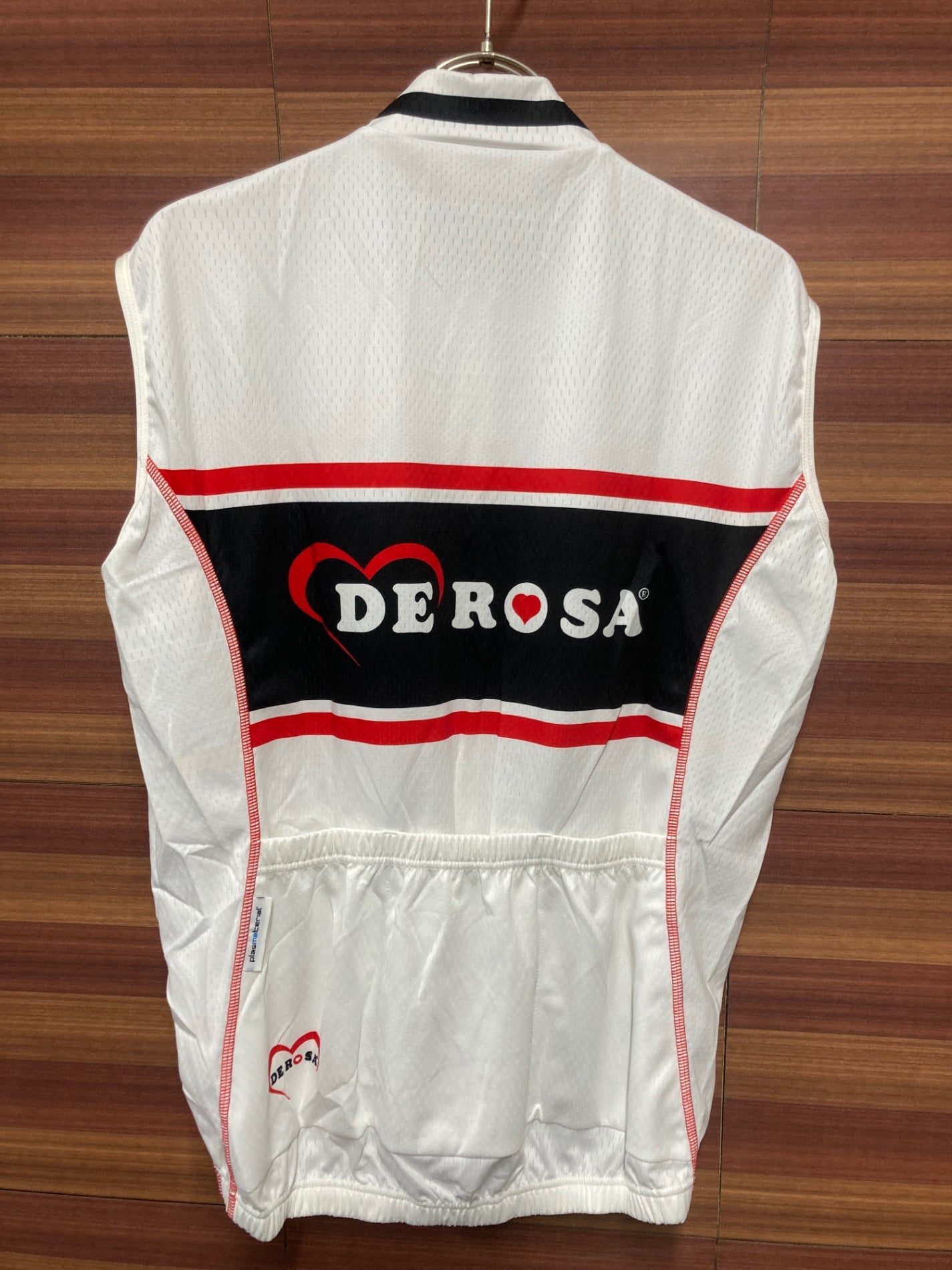 IQ351 デローザ DE ROSA サイクルベスト ジレ 白 M